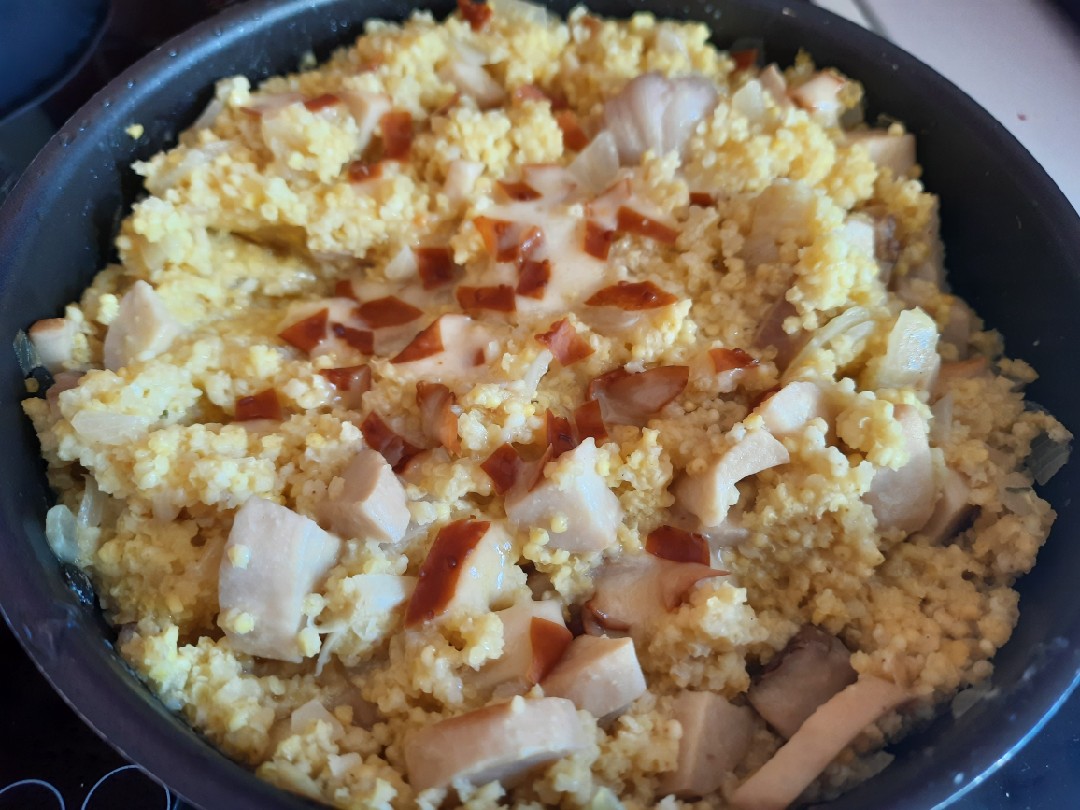 Каша пшённая с грибами