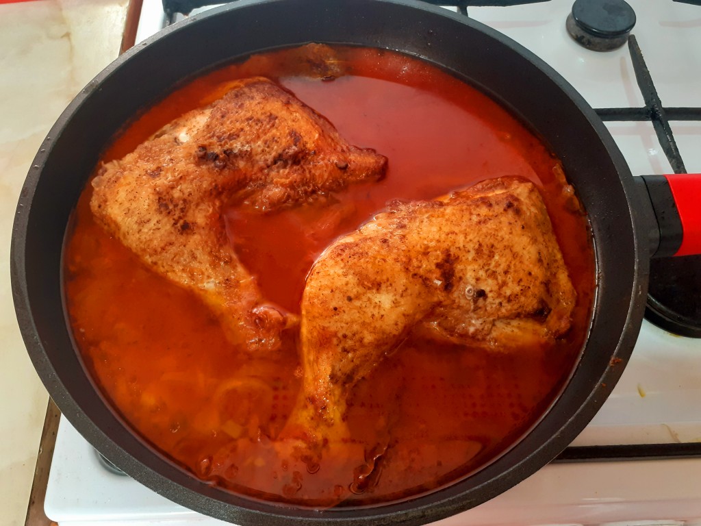 Курица с овощами на сковороде (чахобили) пошаговый рецепт с фото