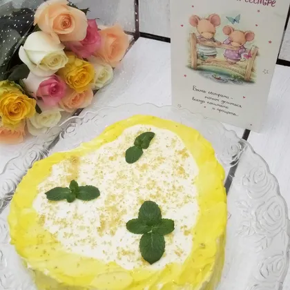 Лимонно-йогуртовый торт