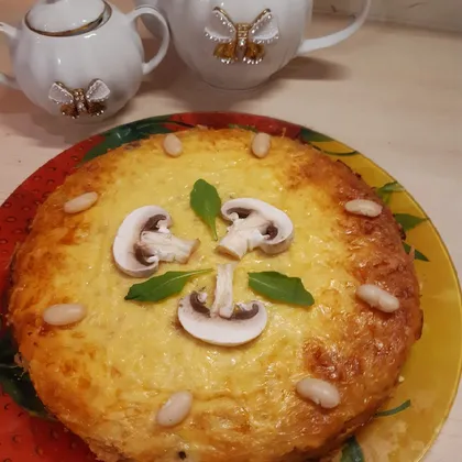 Пирог диетический Фасоль с грибами