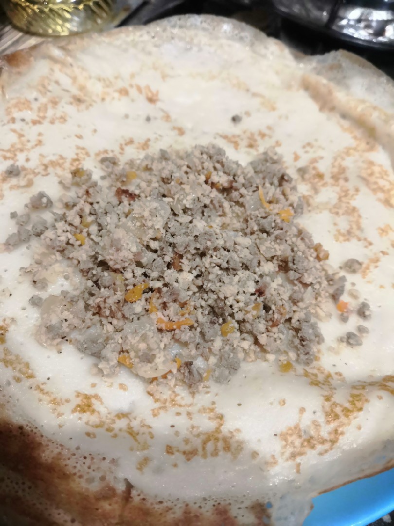 Мясная начинка в блинчики