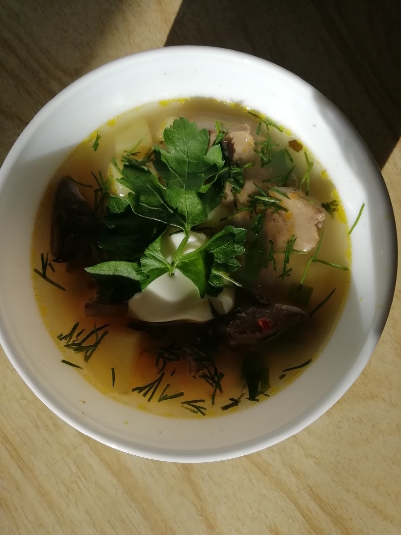 Картошка с куриной печенью