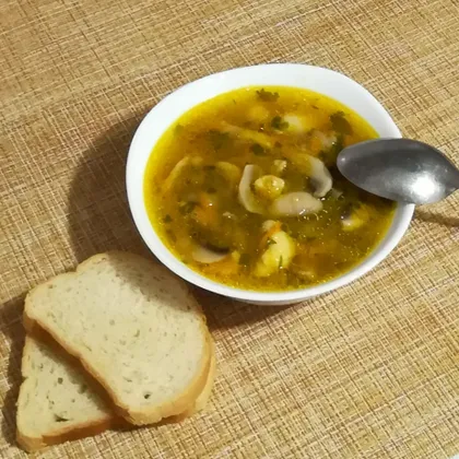 Суп с грибами и цветной капустой