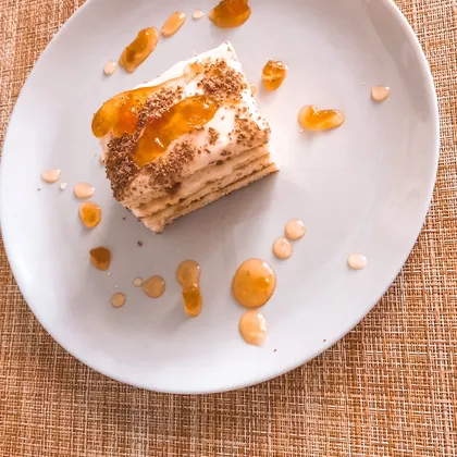 Манго - персиковый десерт