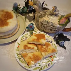 Хачапури с картофелем и сыром (тесто на кефире)