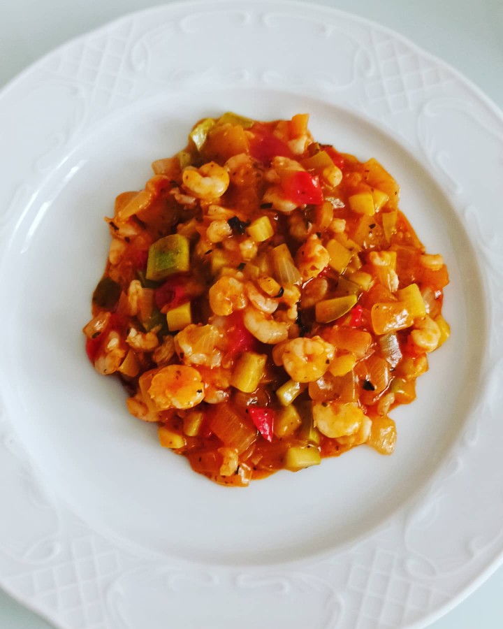 Креветки с овощами 🦐