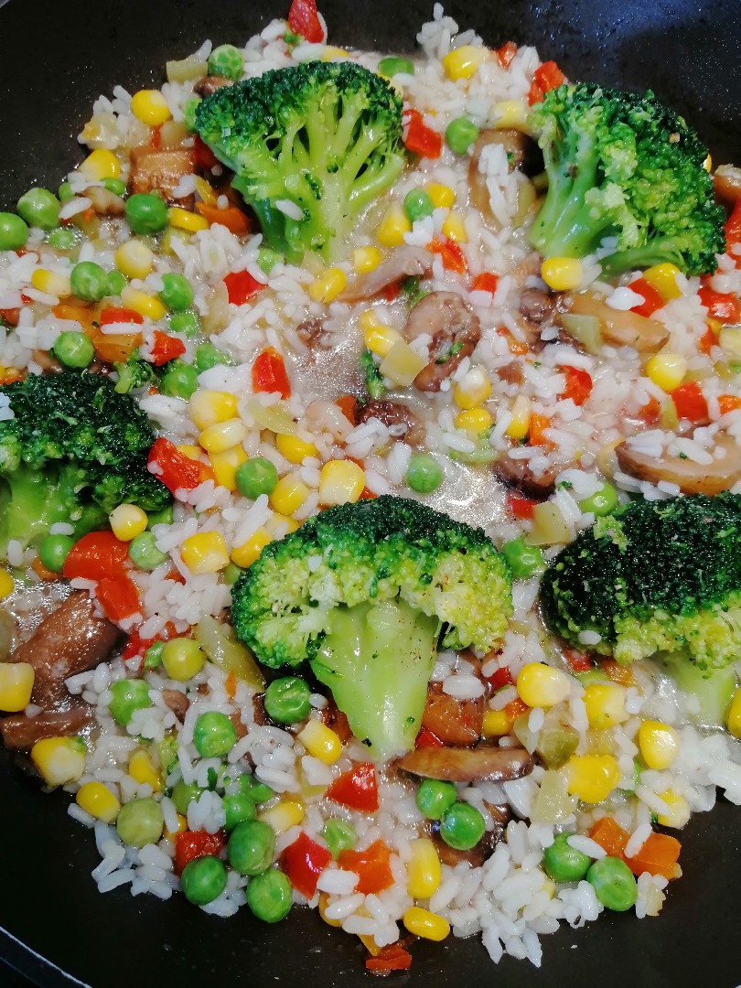 Гарнир - овощи с рисом