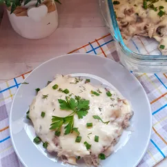 Пп жюльен с куриной грудкой и шампиньонами 