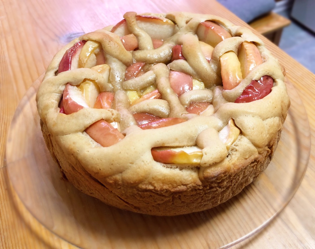 Пирог с творогом из песочного теста с тыквой и яблоком