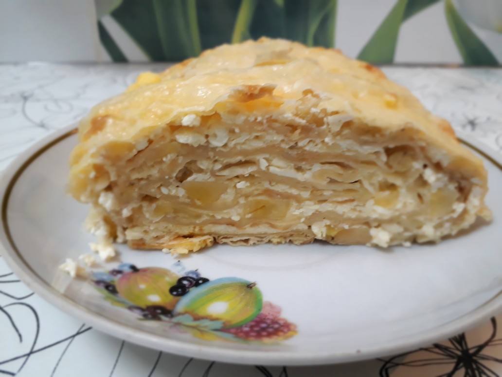 Рулет из лаваша с творогом и бананом