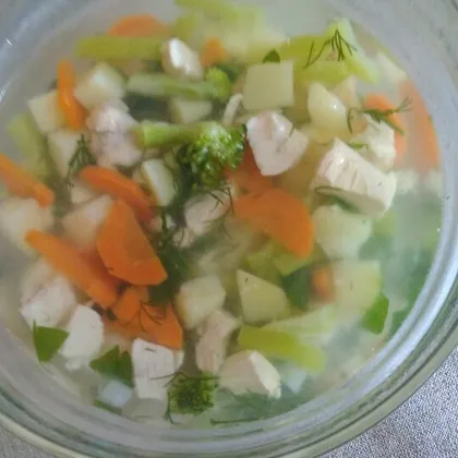 Лёгкий овощной суп пп