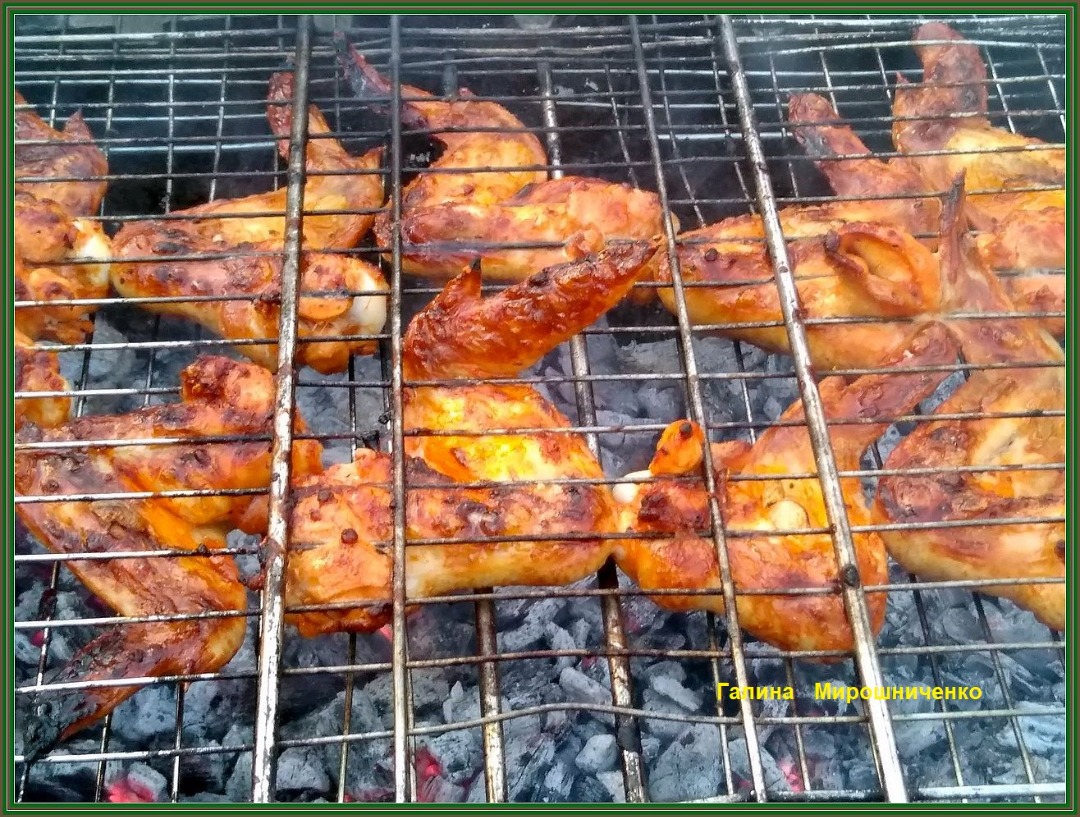 Куриные крылышки на мангале