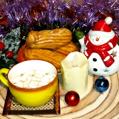 Рождественский Кофе со сливками и маршмеллоу