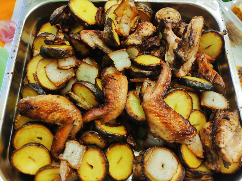 Картошка с салом на мангале 👍👍👍