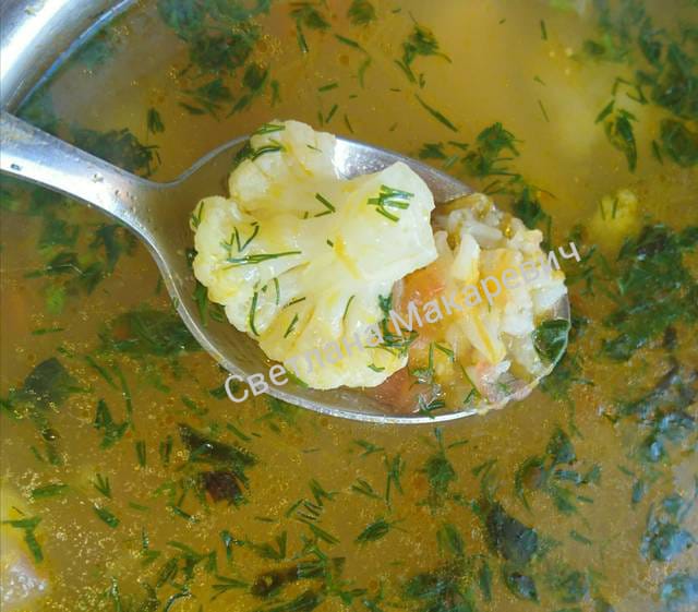 Суп из цветной капусты без мяса