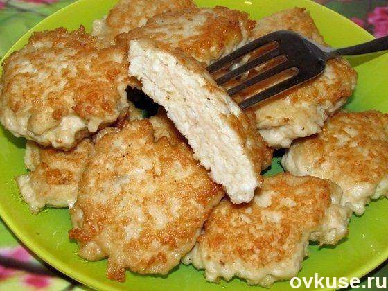 Куриные оладьи с геркулесом