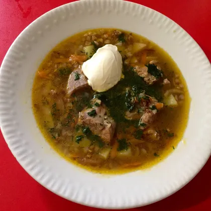 Сытный, нереально вкусный гречневый суп с индейкой