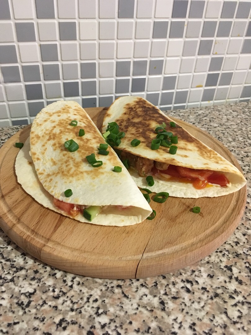 🇦🇷 Тортилья с курицей и грибами🌮🌮🌮 - рецепт автора Наталья Малыхина