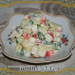 Картофельный салат с крабовыми палочками