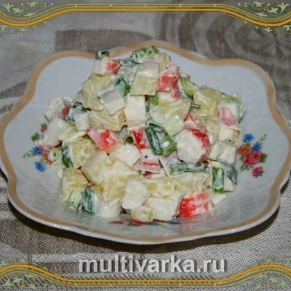 Картофельный салат с крабовыми палочками