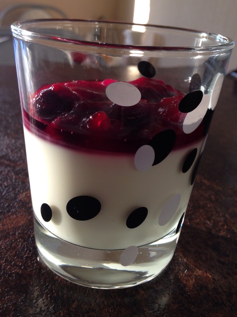 Панна-котта с вишневым соусом