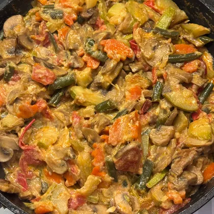 Овощное рагу с грибами