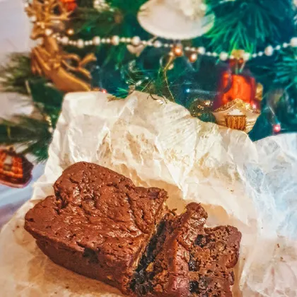 Влажный шоколадный рождественский кекс