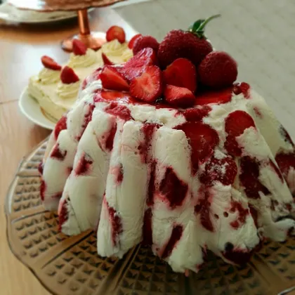 Сметанный торт - желе с фруктами/ягодами