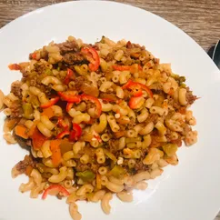 Макарошки с овощами