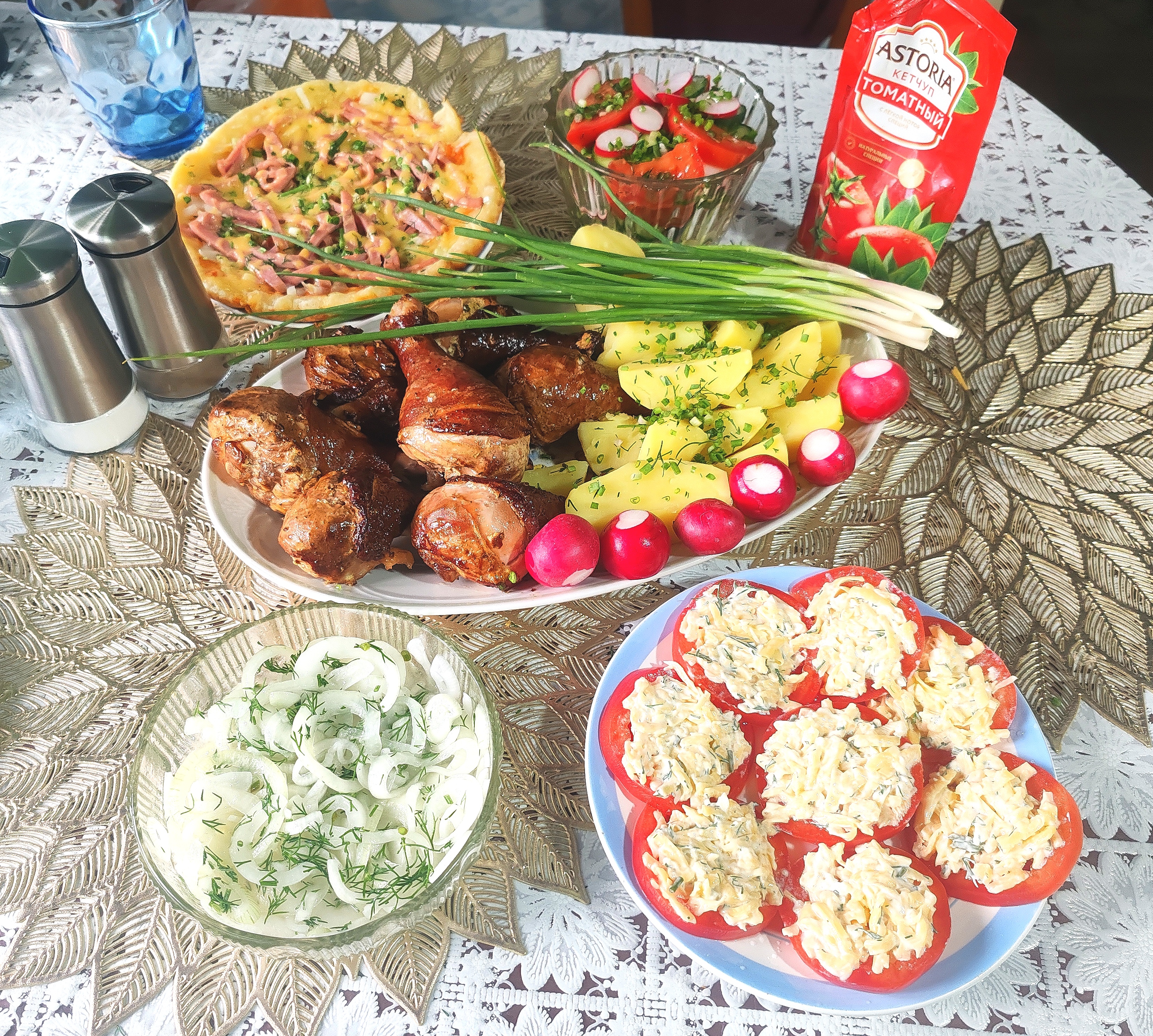 Куриная голень горячего копчения