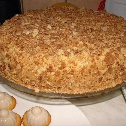 Оригинальный торт 'Наполеон' (за полчаса)