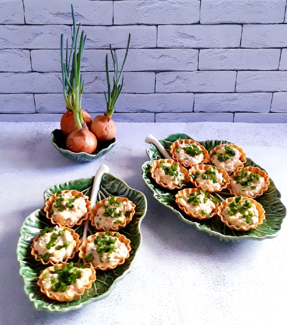 Корзиночки с салатом из печени трески 🍽