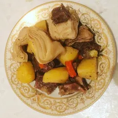 Штрудли с мясом и картошкой