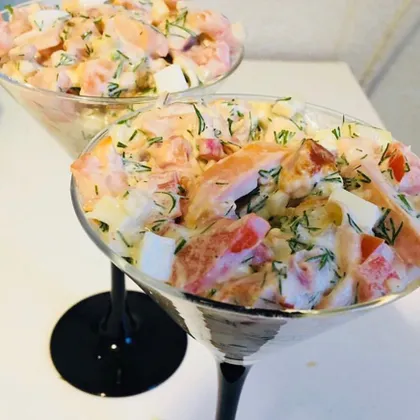 Салат с копчёной курицей 🤤