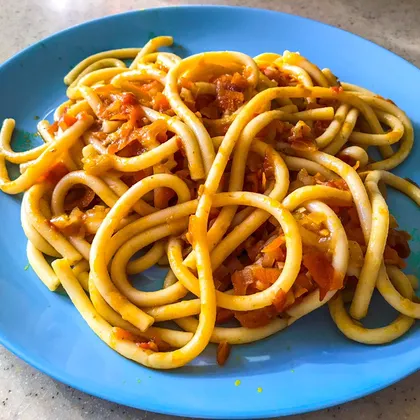 Паста 🍝 вегетарианская, по простому спагетти с овощами