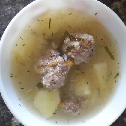 Рисовый суп с #фрикадельками