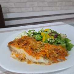 Рыба под морковной шубой