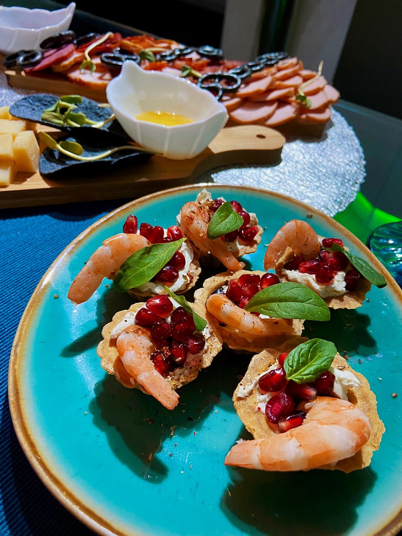 Вкусная, красивая, быстрая закуска с креветкой 🍤