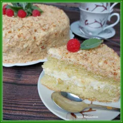 Бисквитный торт с масляным кремом