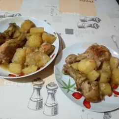 Картошка с курицей в рукаве