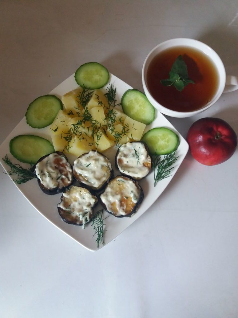 Баклажаны под чесночным соусом "Замена мяса"