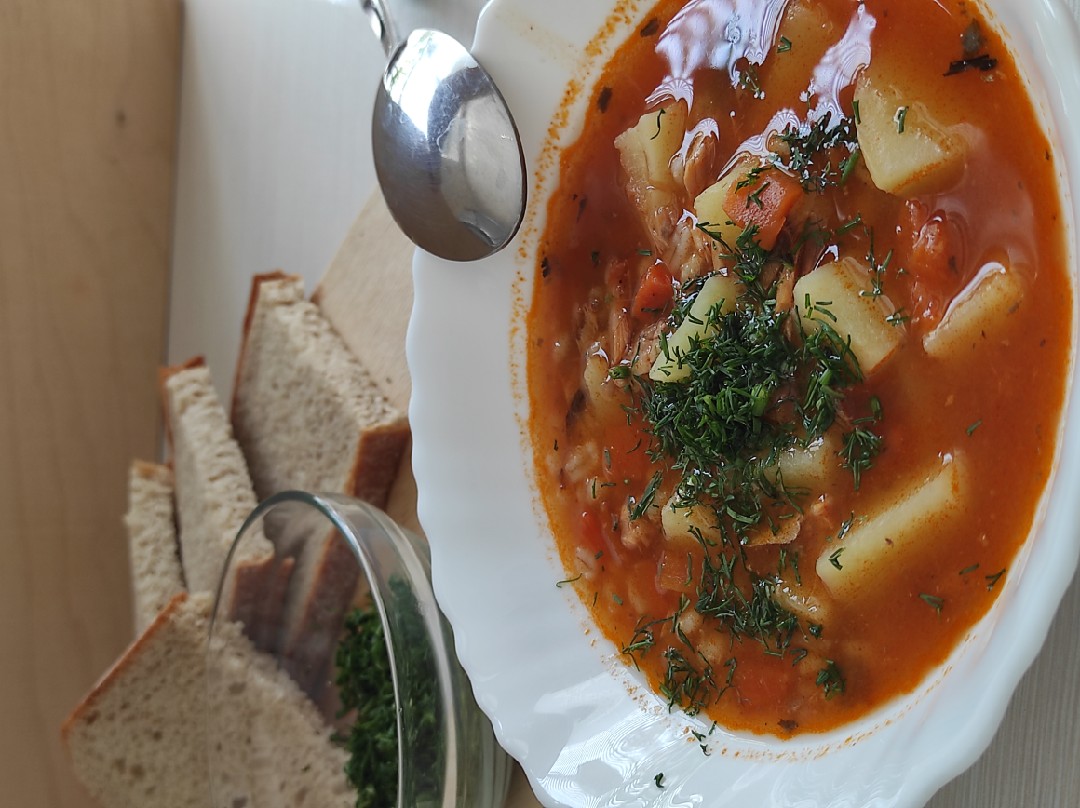 Суп с консервированной скумбрией в томате рецепт с фото, как приготовить на баштрен.рф