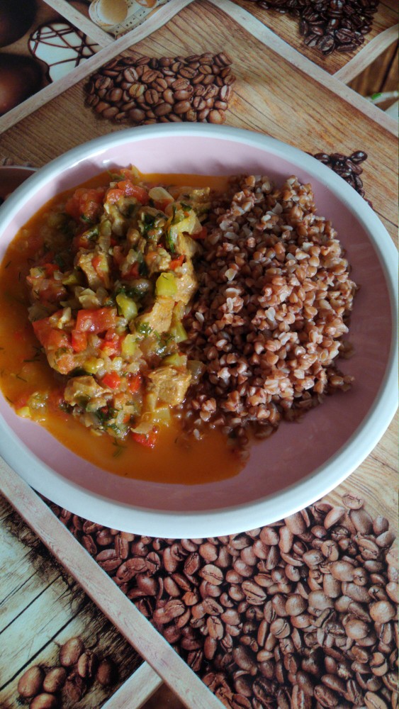 Мясо с гречкой