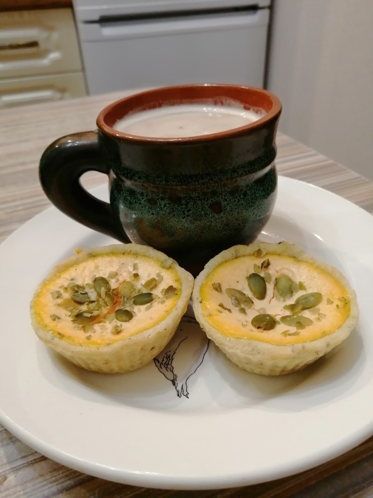 Песочные корзиночки с тыквенным муссом