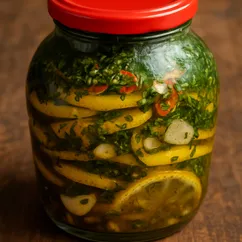 🍋 Пряная закуска из лимонов с чесноком, чили и зеленью