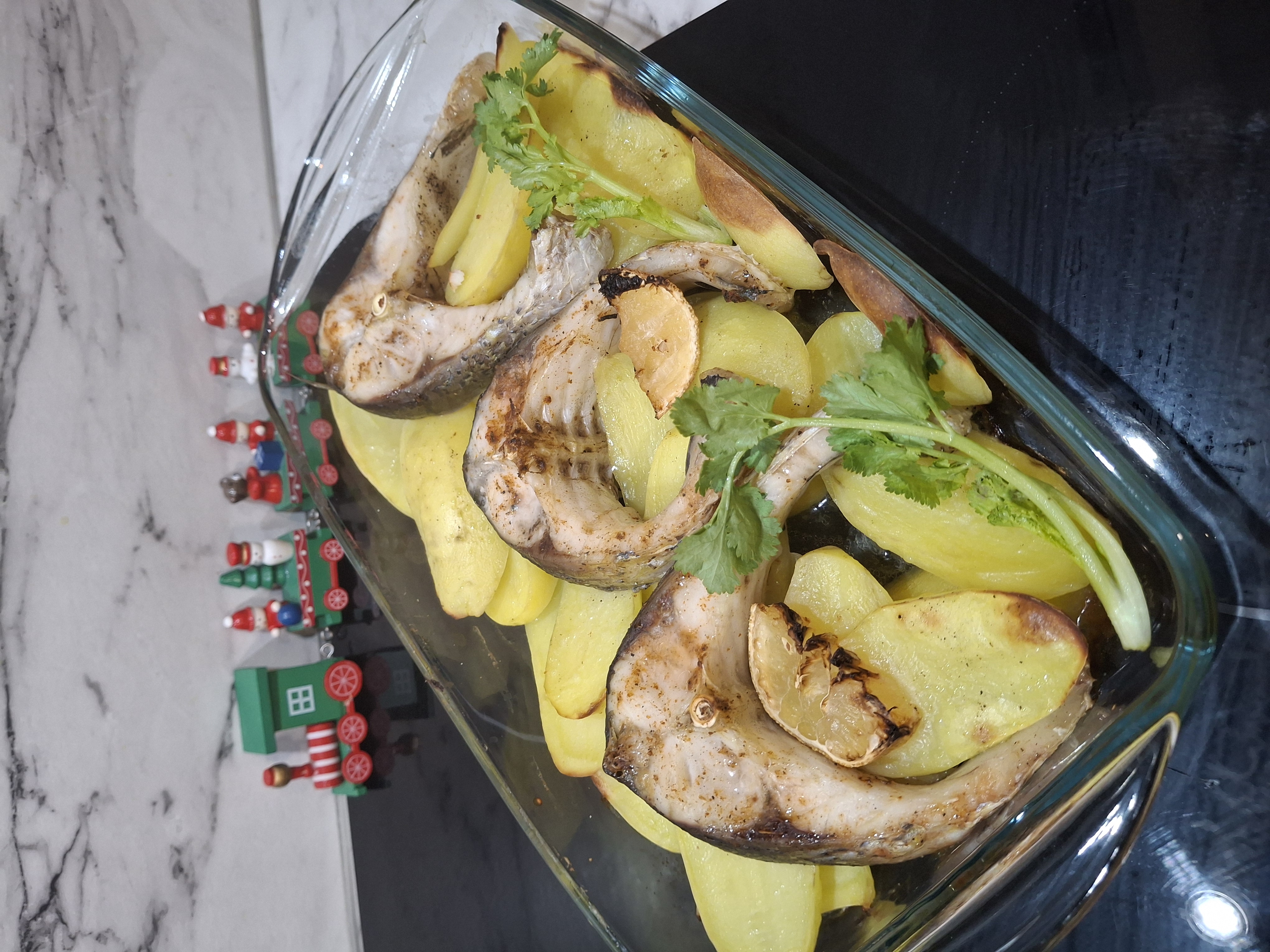 Рыба на картофельной подушке