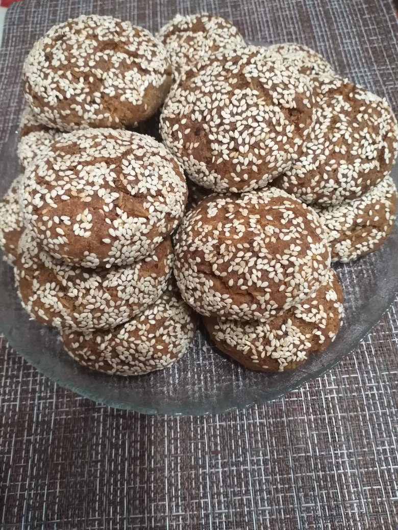 Творожные булочки с кунжутом