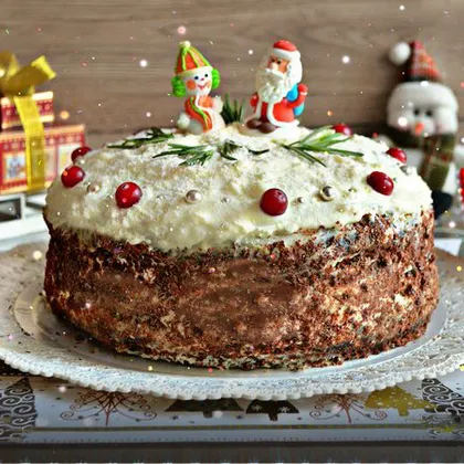 Черемуховый торт «Рождественская сказка»