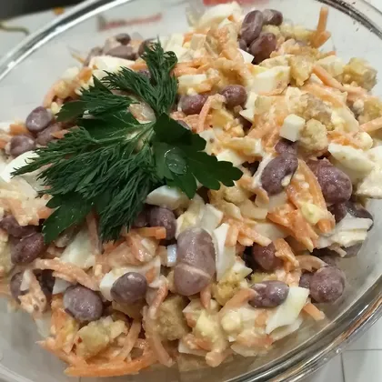 Салат с фасолью и морковью по- корейски