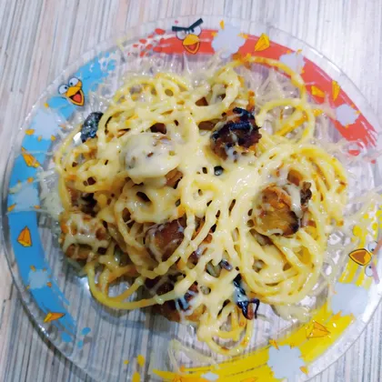 Мясные шарики со спагетти